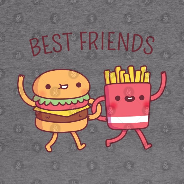 Cute Burger And Fries, Best Friends Funny by rustydoodle